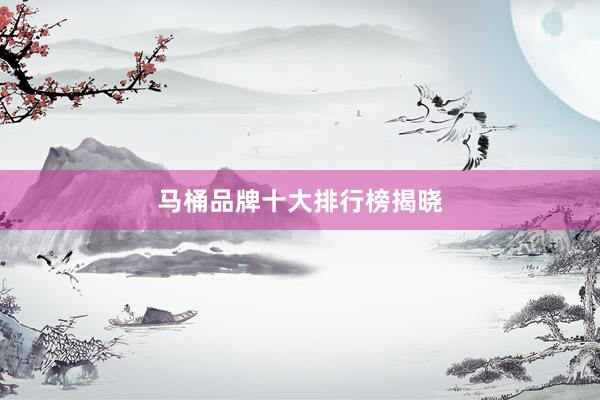 马桶品牌十大排行榜揭晓